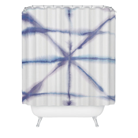 Jacqueline Maldonado Light Dye Folding Blues Shower Curtain