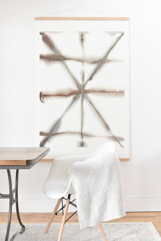 Jacqueline Maldonado Light Dye Folding Taupe Art Print And Hanger