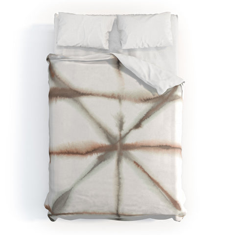 Jacqueline Maldonado Light Dye Folding Taupe Duvet Cover