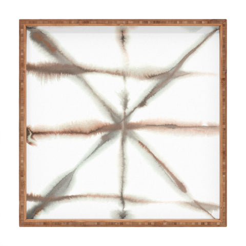 Jacqueline Maldonado Light Dye Folding Taupe Square Tray