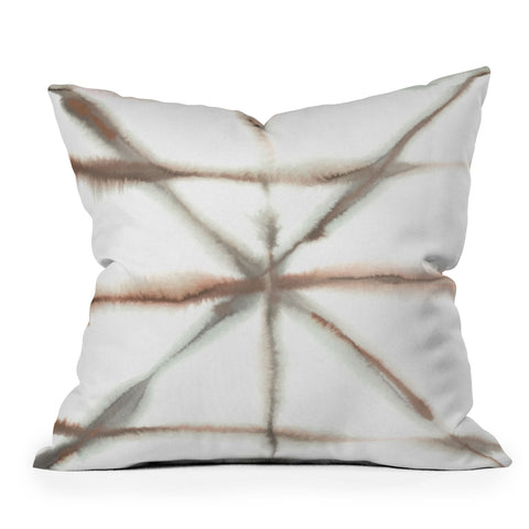 Jacqueline Maldonado Light Dye Folding Taupe Throw Pillow