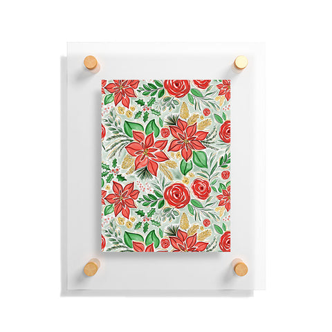 Jacqueline Maldonado Lively Christmas Floral Floating Acrylic Print
