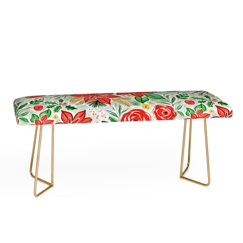 Jacqueline Maldonado Lively Christmas Floral Bench