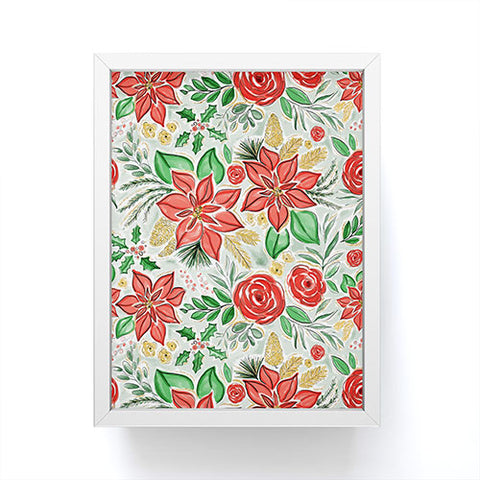 Jacqueline Maldonado Lively Christmas Floral Framed Mini Art Print