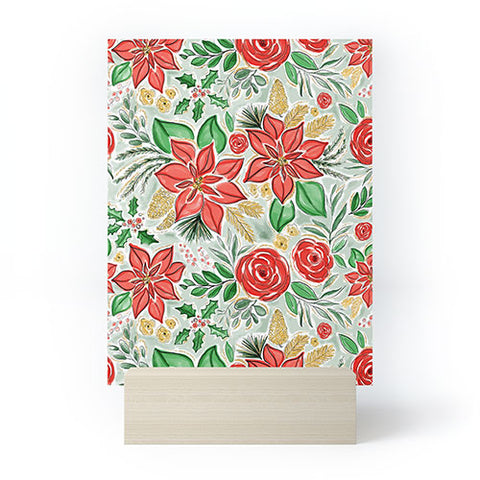 Jacqueline Maldonado Lively Christmas Floral Mini Art Print