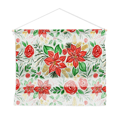 Jacqueline Maldonado Lively Christmas Floral Wall Hanging Landscape
