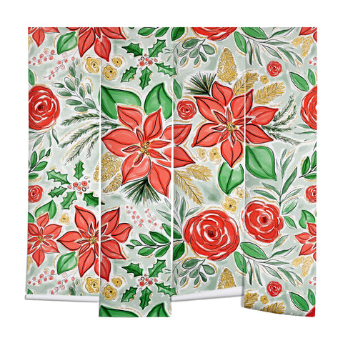 Jacqueline Maldonado Lively Christmas Floral Wall Mural