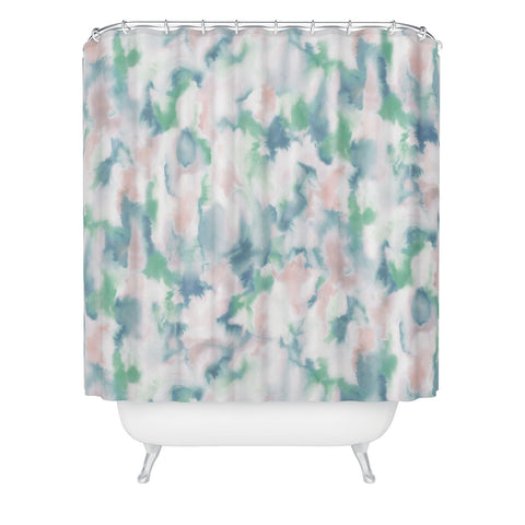 Jacqueline Maldonado Love Spell Green Pink Blue Shower Curtain
