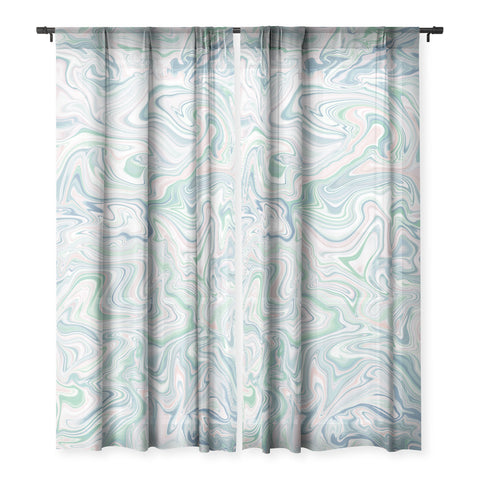 Jacqueline Maldonado Love Spell Marble Green Pink Sheer Non Repeat