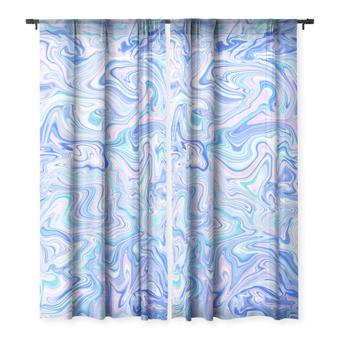 Jacqueline Maldonado Love Spell Marble Turquoise Sheer Non Repeat