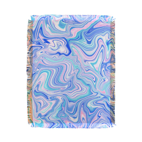 Jacqueline Maldonado Love Spell Marble Turquoise Throw Blanket