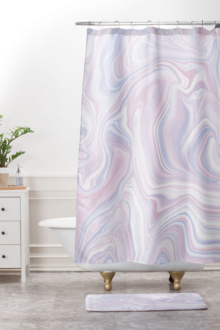 Jacqueline Maldonado Lovely Marble Shower Curtain And Mat