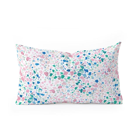Jacqueline Maldonado Magic Terrazzo Pink Oblong Throw Pillow