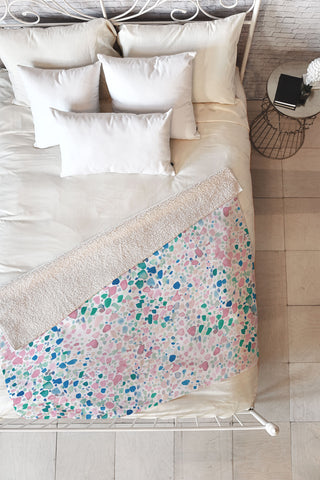 Jacqueline Maldonado Magic Terrazzo Pink Fleece Throw Blanket