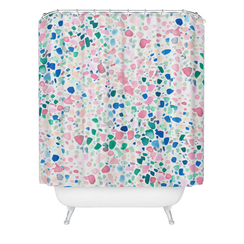 Jacqueline Maldonado Magic Terrazzo Pink Shower Curtain