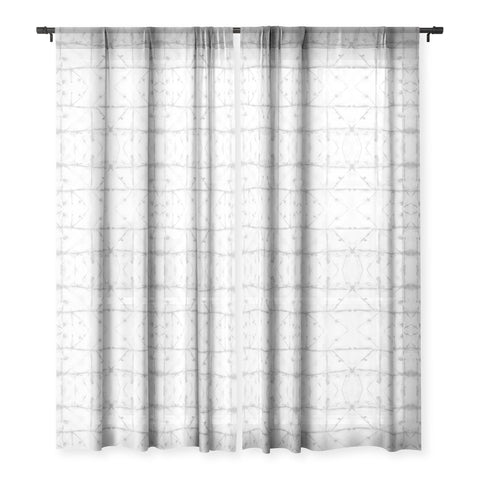 Jacqueline Maldonado Manifest Grey Sheer Window Curtain