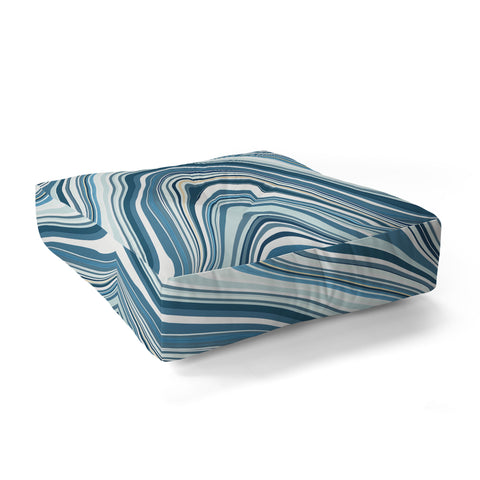 Jacqueline Maldonado Marble Blue Floor Pillow Square