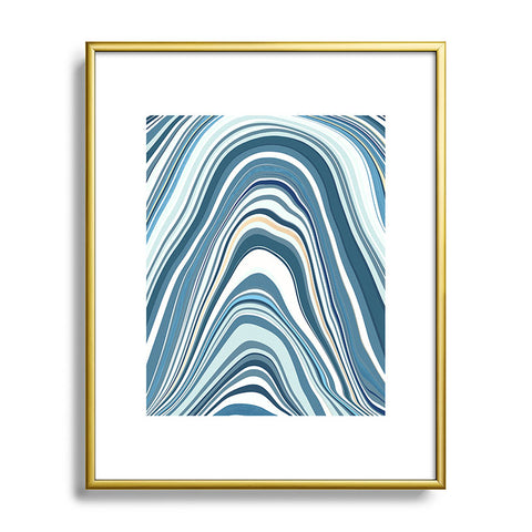 Jacqueline Maldonado Marble Blue Metal Framed Art Print