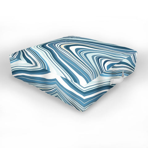 Jacqueline Maldonado Marble Blue Outdoor Floor Cushion