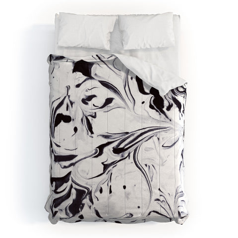 Jacqueline Maldonado Marble Cool Black Comforter
