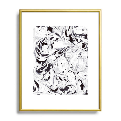 Jacqueline Maldonado Marble Cool Black Metal Framed Art Print