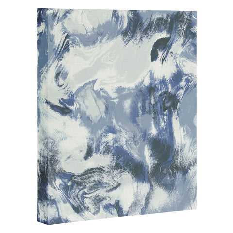 Jacqueline Maldonado Marble Mist Blue Art Canvas