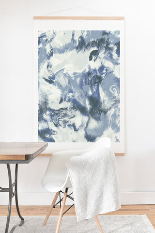 Jacqueline Maldonado Marble Mist Blue Art Print And Hanger