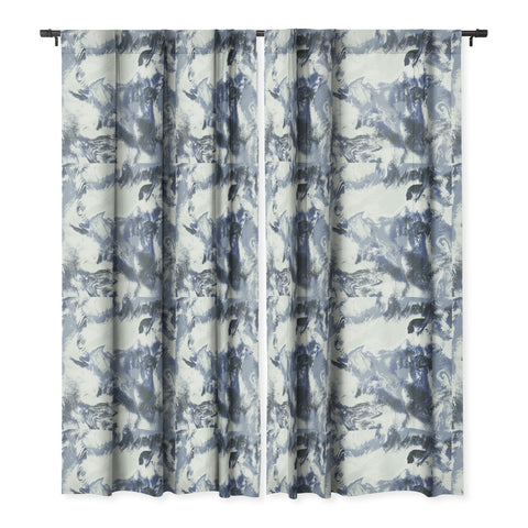 Jacqueline Maldonado Marble Mist Blue Blackout Window Curtain