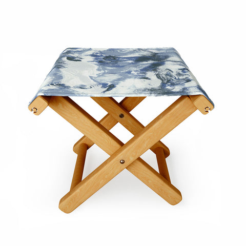 Jacqueline Maldonado Marble Mist Blue Folding Stool