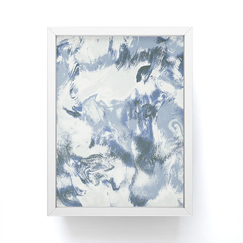Jacqueline Maldonado Marble Mist Blue Framed Mini Art Print