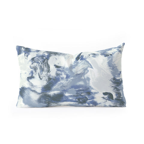 Jacqueline Maldonado Marble Mist Blue Oblong Throw Pillow