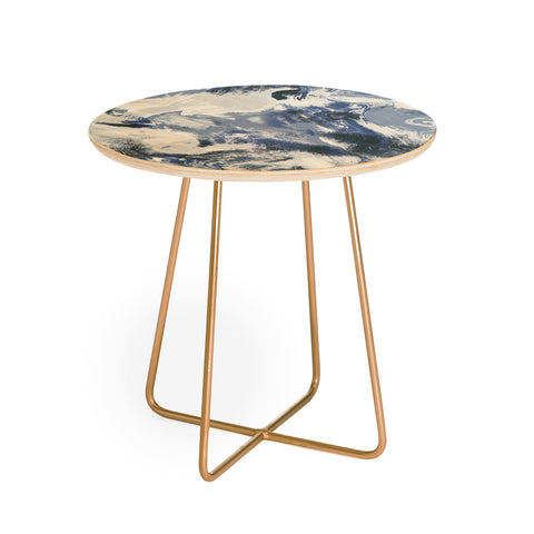 Jacqueline Maldonado Marble Mist Blue Round Side Table