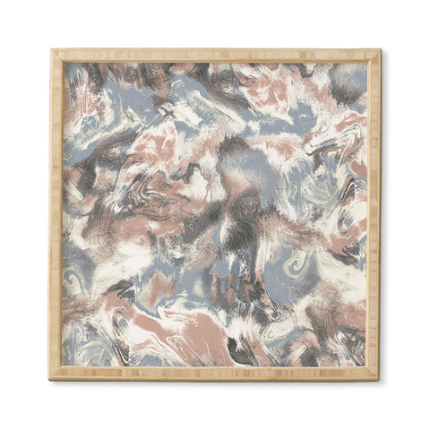 Jacqueline Maldonado Marble Mist Terra Cotta Blue Framed Wall Art