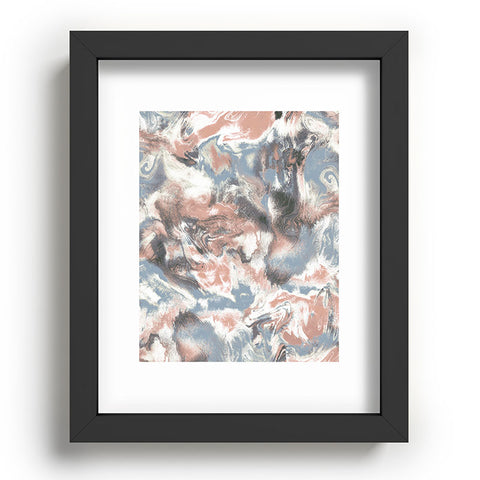 Jacqueline Maldonado Marble Mist Terra Cotta Blue Recessed Framing Rectangle