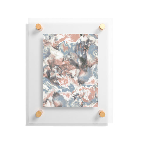 Jacqueline Maldonado Marble Mist Terra Cotta Blue Floating Acrylic Print
