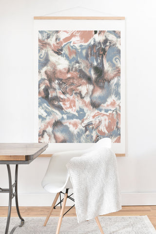 Jacqueline Maldonado Marble Mist Terra Cotta Blue Art Print And Hanger
