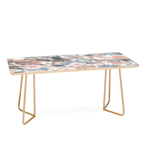 Jacqueline Maldonado Marble Mist Terra Cotta Blue Coffee Table
