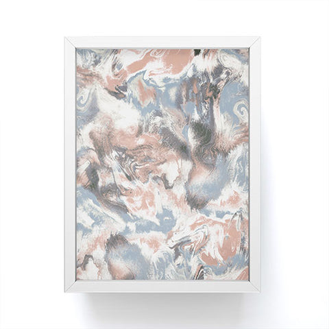 Jacqueline Maldonado Marble Mist Terra Cotta Blue Framed Mini Art Print