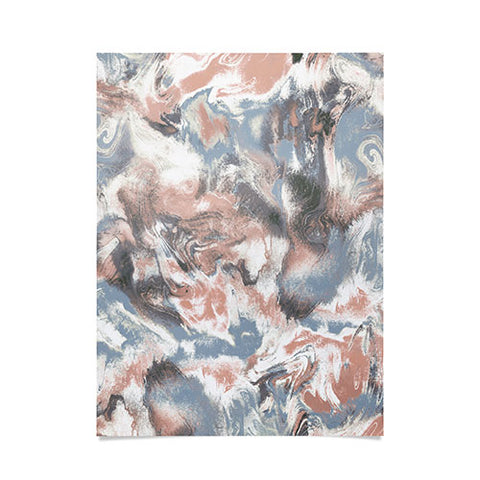 Jacqueline Maldonado Marble Mist Terra Cotta Blue Poster