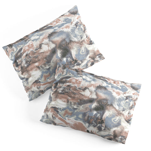 Jacqueline Maldonado Marble Mist Terra Cotta Blue Pillow Shams