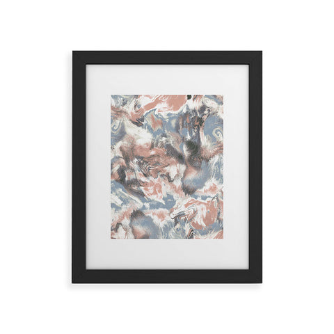 Jacqueline Maldonado Marble Mist Terra Cotta Blue Framed Art Print