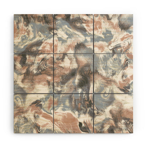 Jacqueline Maldonado Marble Mist Terra Cotta Blue Wood Wall Mural