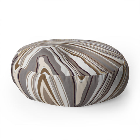Jacqueline Maldonado Marble Neutral Floor Pillow Round