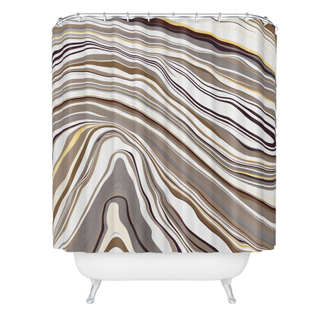 Jacqueline Maldonado Marble Neutral Shower Curtain