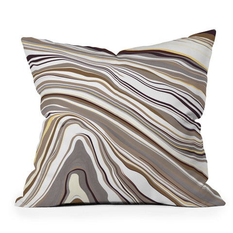 Jacqueline Maldonado Marble Neutral Throw Pillow