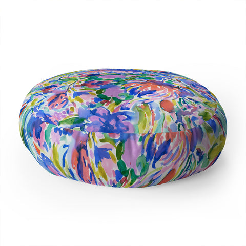 Jacqueline Maldonado Maximal Floral Wild Free Floor Pillow Round