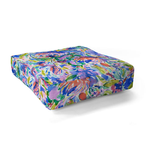 Jacqueline Maldonado Maximal Floral Wild Free Floor Pillow Square