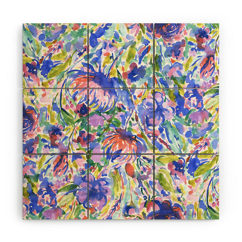 Jacqueline Maldonado Maximal Floral Wild Free Wood Wall Mural