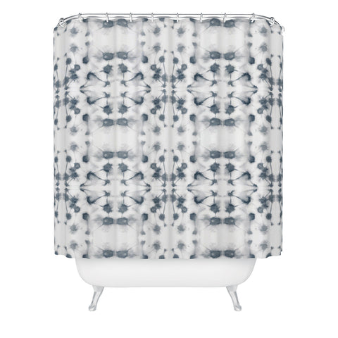 Jacqueline Maldonado Mirror Dye Dark Grey Shower Curtain