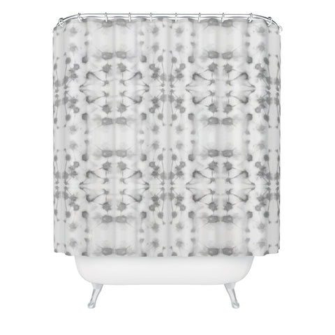 Jacqueline Maldonado Mirror Dye Light Grey Shower Curtain